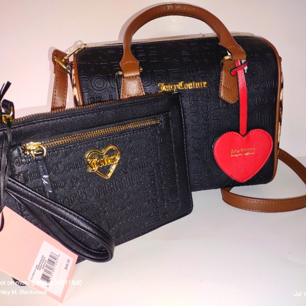 🔥SOLD🔥Juicy Couture Animal Print Satchel & Wristlet
